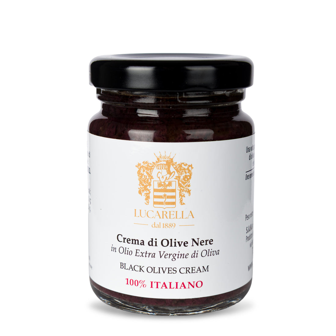 Crema di olive nere all'olio extravergine di oliva 100 gr. - L'Acropoli di Puglia