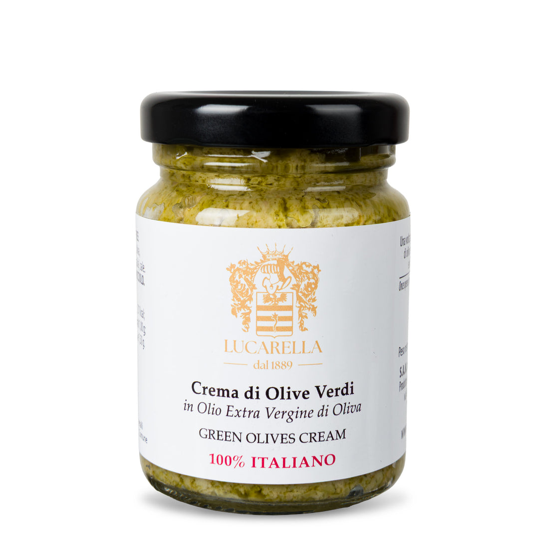 Crema di olive verdi all'olio extravergine di oliva 100 gr. - L'Acropoli di Puglia