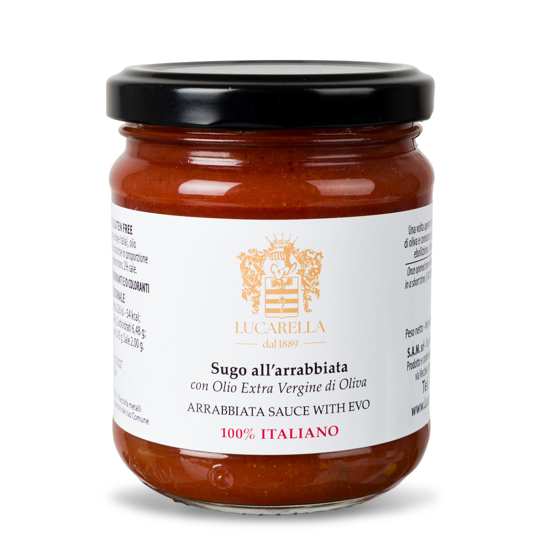 Sugo all'arrabbiata con olio extravergine di oliva 200 gr. - L'Acropoli di Puglia